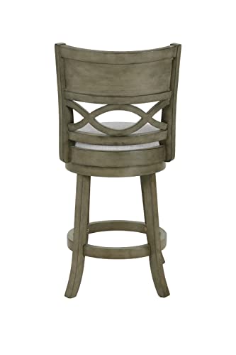 New Classic Furniture Manchester Swivel Counter Stool, 24-Inch, Antique Grey #TOP4