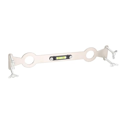 Aramox Niveleur de Tuyau d'eau Chaude et Froide, Fixateur de Tuyau de Douche Réglable en Acier Inoxydable avec Niveau à Bulle pour Installation de Salle de...