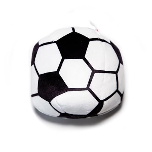 Juguete para perros bola de fútbol de peluche con pito miniatura 2