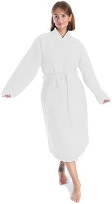 nottoc Badjas, 100% katoen, wafelstof, reisbadjas voor dames en heren, zacht, absorberend en licht, spa, badjassen, antraciet grijs, XXL