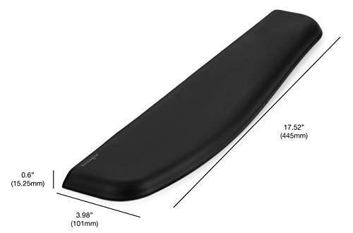 Image of Kensington ErgoSoft Wrist Rest for Standard Keyboards, Black (K52799WW) | Ergonomic gel cushioning, fits standard-size keyboards, eases wrist strain while typing