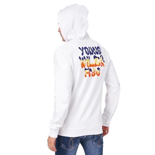 Image of ZU Mens 100% Cotton Full Sleeve Solid Looper Hooded Neck Sweatshirt