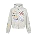 JCZVQPAB Y2K men's and women's retro graffiti printed hooded sweatshirts, loose casual jackets for couples (black,M,Medium)