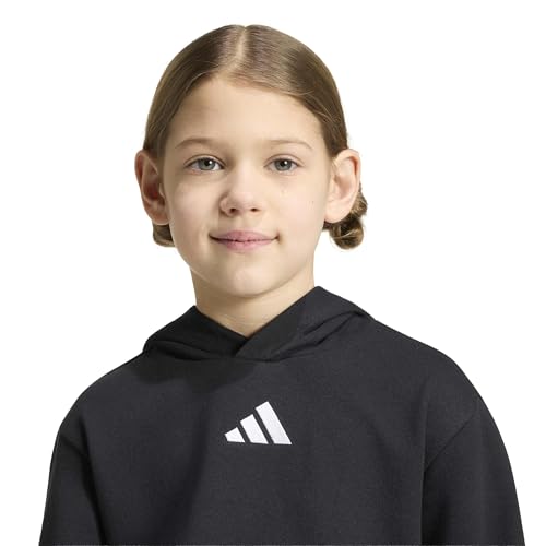adidas Unisex Kinder Essentials Hoodie Sweatshirt, Black/White, 6-7 Years – Ansicht 3