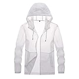 Dawwoti Sonnenschutz Hoodie Dünne Jacke Full Zip Langarm Wanderhemd mit Taschen für Paare