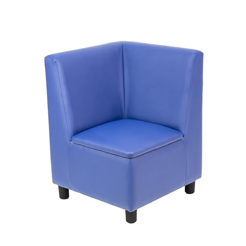Image of FDP Kid Comfort Collective Modular Corner Armless Chair - Blue