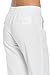 Poplooks Women's Comfy Elastic Waistband Drawstring Linen Pants (Small, White)
