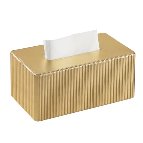 MEIBOOCH Goldene Rechteckige Tücherbox JSYS009