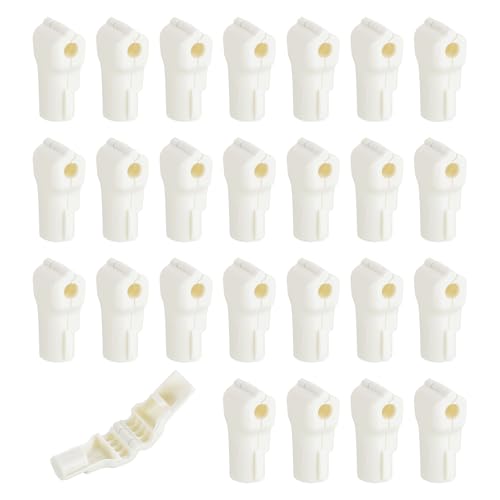 QUARKZMAN 50pz Gancio a Scatto, 6mm Gancio per Esposizione a Pannello Forato bloccato blocco per Sicurezza del Carico (Bianco)