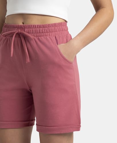 Image of Jockey AW23 Women's Super Combed Cotton Rich Regular Fit Shorts with Side Pockets
