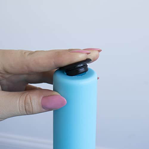 Humble Crew Kids Plastic Table and 4 Chairs Set, Multi-Blue Square Table with Lightweight Chairs, Durable Playroom Activity Furniture for Toddlers Ages 3-8, Easy Assembly