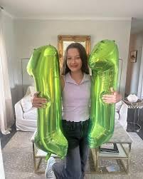 Image of Light Green 8 Balloon, Number Balloons 40 Inch, 8th Birthday Decorations, Birthday Balloons, Light Green Party Supplies, Number 8 Balloon