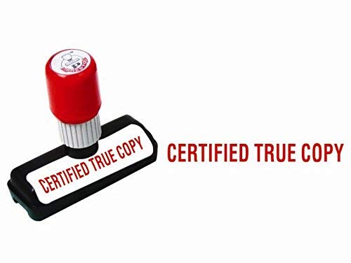 True Copy Attested Stamp