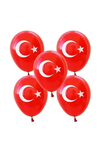 Balon — Ay Yıldız Türk Bayraklı 20 Adet