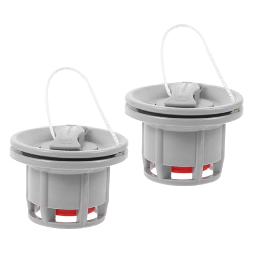 Happyyami 2 Piezas válvula para Bote Inflable Volar el motorizado inflables Equipo inflador lancha Hinchable barcas hinchables Adaptador de Pieza de Kayak Inflable pompón Grey