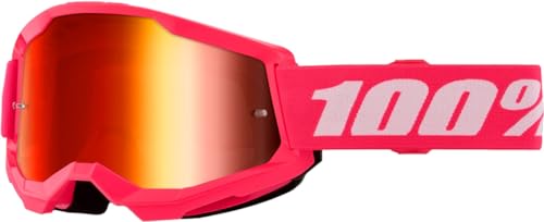 Image of 100% Strata 2 Moto /MTB Goggle - Pink; Mirror Red