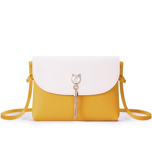 KALIDI Tassel Bag Small Shoulder bag Vegan Leather Strap Small Purse Daily Fashion Handbags for Women