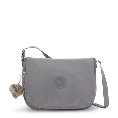 Kipling EARTHBEAT M Bolsos bandolera medianos, Inviting Grey (Gris)