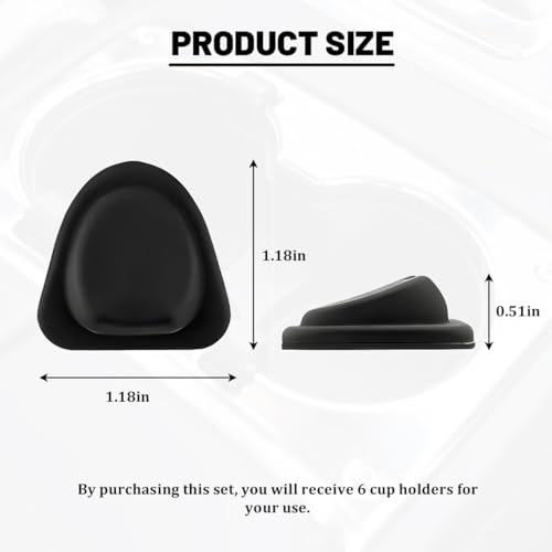 Limitador de Posición para Portavasos de Auto 6PCS Silicona miniatura 2