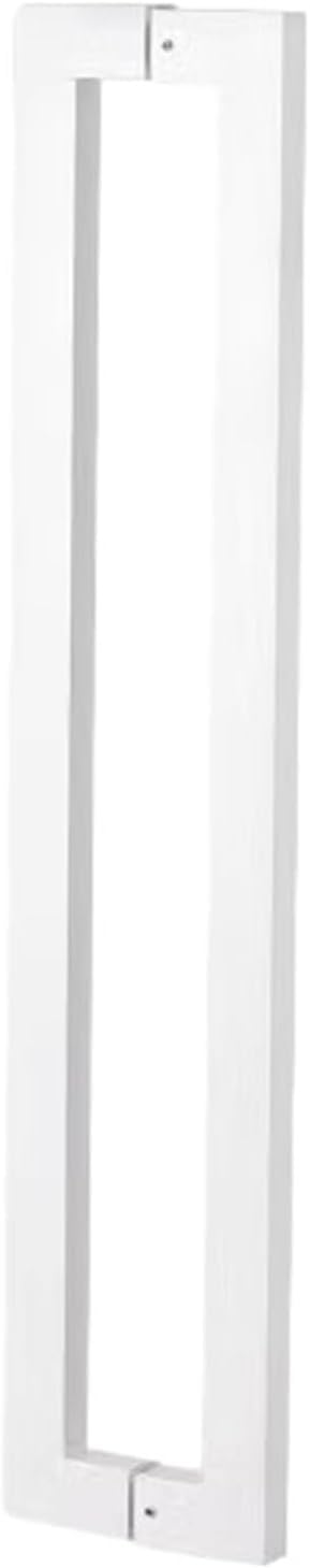 BHGFYXBS Rectangle Barn Sliding Door Handle For Glass Doors, Stainless Steel No Fingerprints Interior Exterior Handle Push Pull, Easy Installation,White-150Cm/59,White-150cm/59