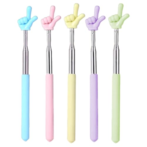 5 pcs matraque telescopique pour enseignant mini stylo d'enseignement facile à utiliser pour les présentations et les tableaux blancs Pointeur de doigt...