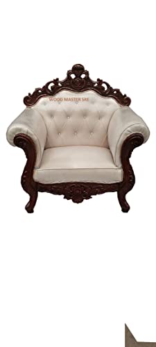 Image of Luxury Wooden Teakwwood Five Seater Sofa Set for Living Room (Honey Brown) Solid Wood Outdoor Chair 5 Seater Sofa | (9)