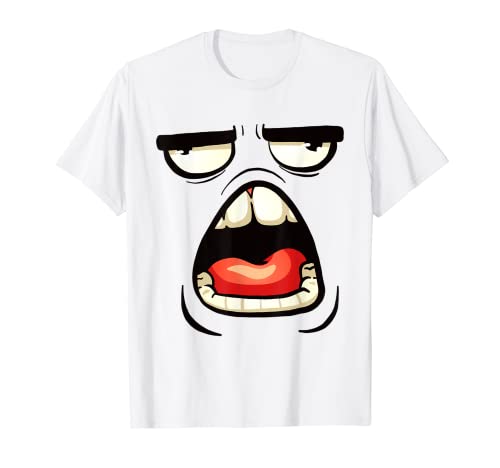 Disfraz de cara gritando enojado extraño divertido Camiseta