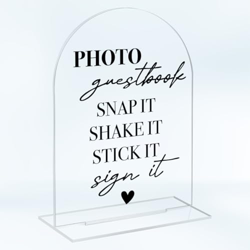 Photo Guest Book Sign Wedding Bridal Shower Decor for Ceremony Reception