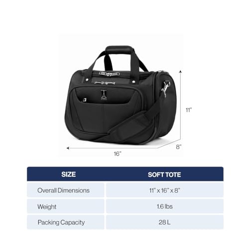 Image of Travelpro Maxlite 5 Softside Lightweight Underseat Carry-On Travel Tote, Overnight Weekender Bag