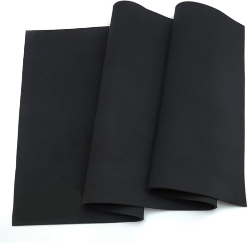 Neoprene Waterproof Fabric 3.0 mm Thick Black Neoprene Sewing Fabric Stretch Fabric Neoprene Rubber Sheet (9070cm)