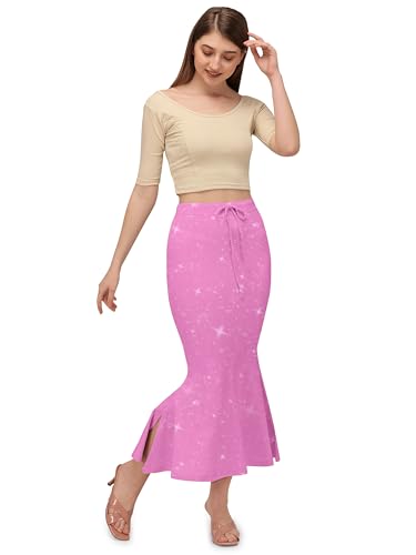 Image of Mehrang Stretchable Shimmer Saree Shapewear Petticoat for Women, Skirts for Women,Shape Wear Dress for Saree