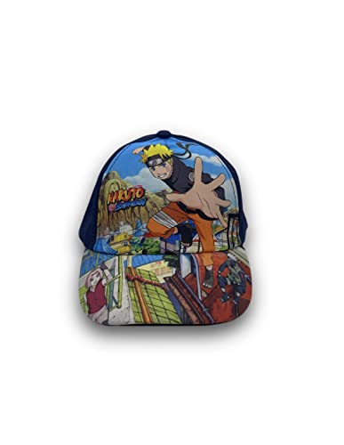Gorra Beisbol Infantil de niño/a Unisex Naruto Comic Manga Anime. con Velcro Ajustable Tejido Algodon Lavable. (Azul Oscuro) Cover