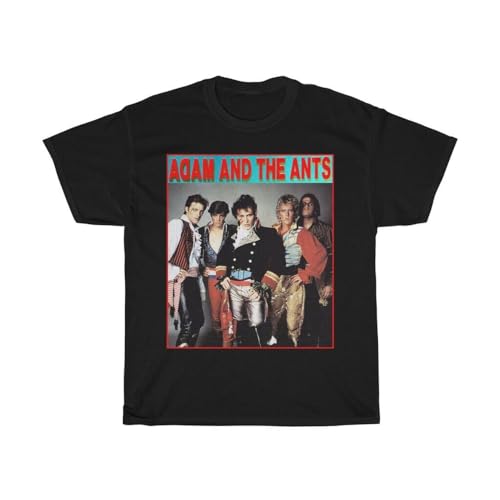 Adam and The Ants Short Sleeve Tee Black haut mode vintage t-shirt musique homme
