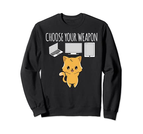 Cat Computer Laptop Tablet Choice Kawaii Anime Japonés Sudadera