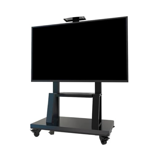Soporte móvil para TV ajustable con doble estante miniatura 1