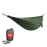 Grand Trunk Ultralight Camping Hammock - Lightweight and Portable Travel Hammock for Camping, Hiking, Backpacking and Other Travel, Forest Green