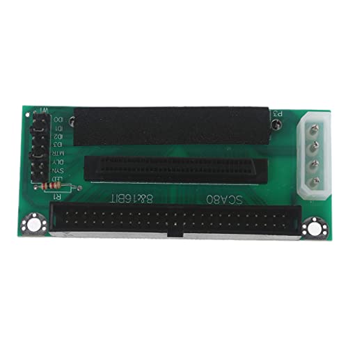 Kcjhagbd Small Computer System Interface 68 to 80 to 50Pin Convert Different SCSI Ports 3.62 Inch Length 50-pin SCSI Converters Scsi Hard Drive Adapter 50 Pin