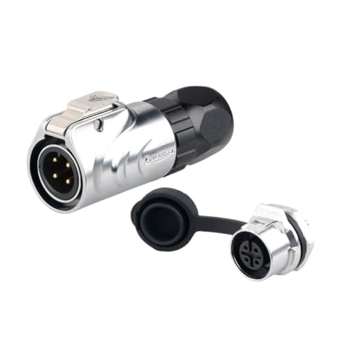 Conector M12 circular para evitar cortes de señal por corrosion y agua IP68 con 4 pines de metal