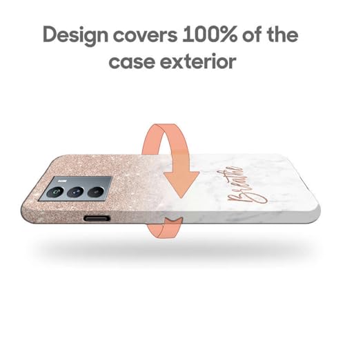 Image of COLORflow Back Cover Compatible with iQOO 9 SE 5G | (Best for Girls) Quotes (Breathe) Marble | Designer Printed Hard CASE Bumper Back Cover Compatible with iQOO 9 SE 5G