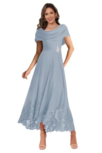 SEIM Lace Applique Cape Sleeve Mother of The Bride Dresses for Women 2025 Long A Line Formal Evening Dress3