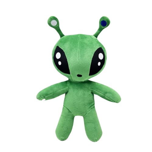 DZMKLC 13.5in Cute Green Alien Plush, Stuffed Figure Pillow for Home Room Decoration Gifts for Men...