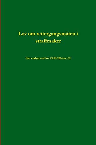 Preisvergleich Produktbild Lov om rettergangsmåten i straffesaker