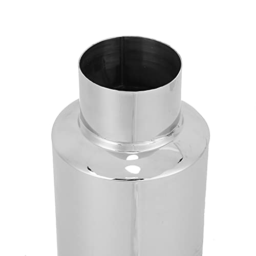Silenziatore di Scarico per 2,5 Pollici Dritto in Acciaio Inossidabile con Silenziatore Silenziatore di Scarico per Auto Universale in Cotone per Migliorare il Suono e le
