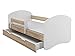 Lit enfant Bébé ACMA II TIROIR MATELAS GRATUITE BLANC (180x80 cm + tiroir, Bois de sonoma)