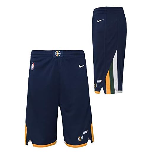 Outerstuff NBA Youth Boys (8-20) Swingman Icon Shorts, Utah Jazz, Medium (10-12)