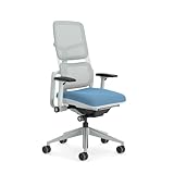 Silla ergonómica, con regulación de la altura y de la profundidad del asiento, brazos regulables, respaldo regulable en altura, dos regulaciones de tensión independientes regulables, limitador de basculación en 4 posiciones​