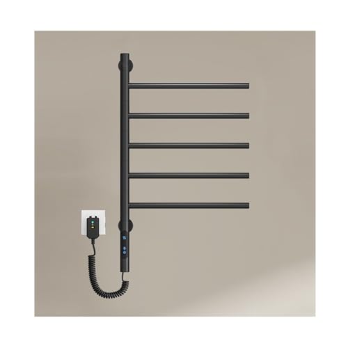 Chauffe-serviettes pivotant électrique mural avec minuterie LCD intégrée - 2