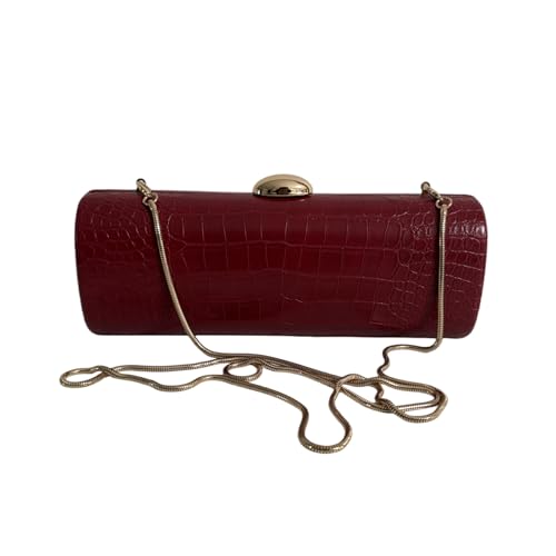 Image of Women Vegan Leather Evening Handbag Crocodile Pattern Handle Clutch Purse Cross Body Envelope Bag