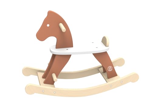 Speedy Monkey Vintage Wooden Rocking Horse, Trendy Design, Handra...