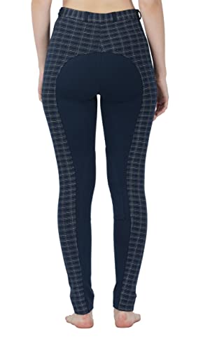 Avon Equine Discount Pet Accessories Horse Riding Women Ladies Girls Soft Stretchy Jodhpurs JODPHURS JODS Check with Black and Check with Navy